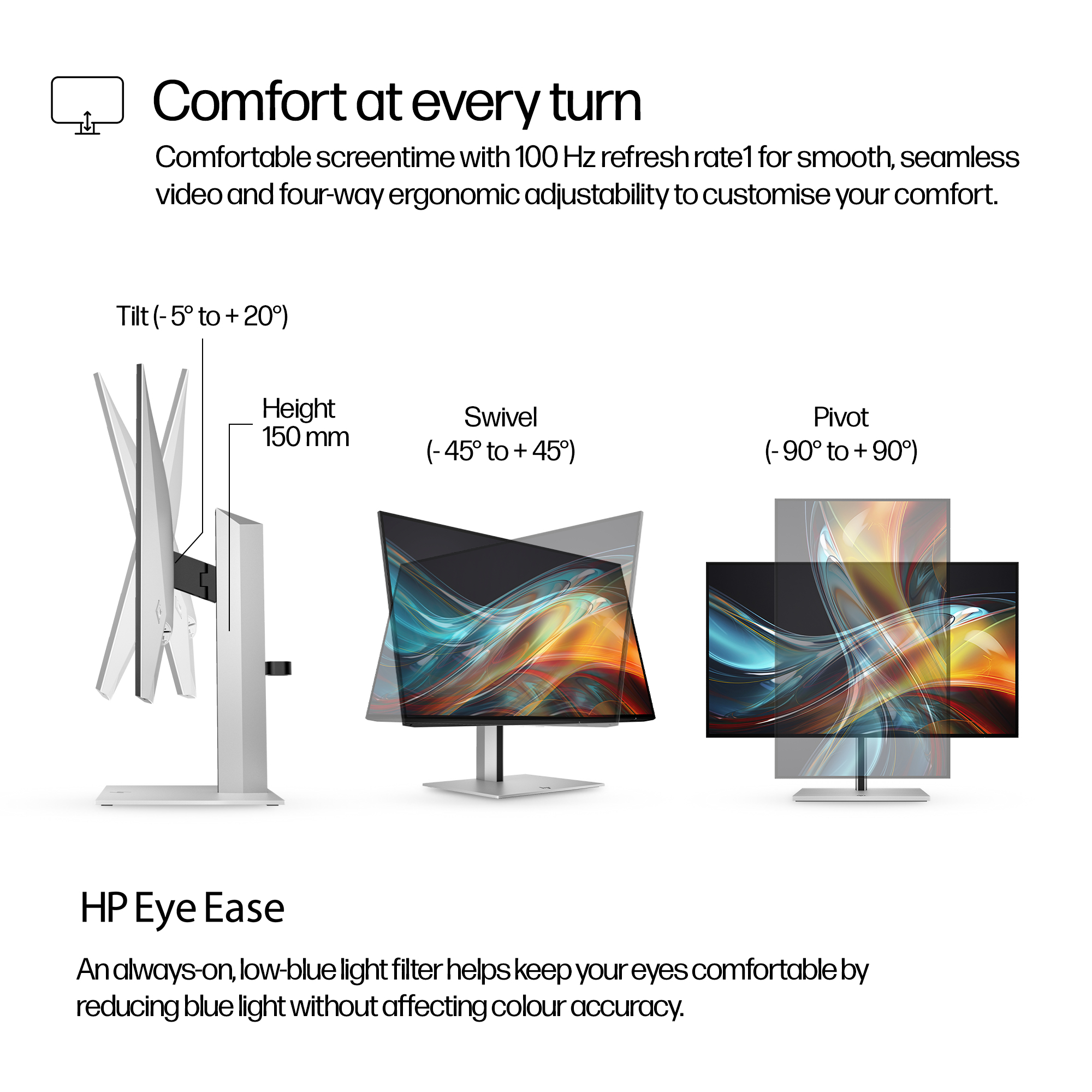 HP 23.8 8X530AA 720PF 7 PRO FHD 1920 x 1080 1xHDMI 1xDP MONITOR - 4