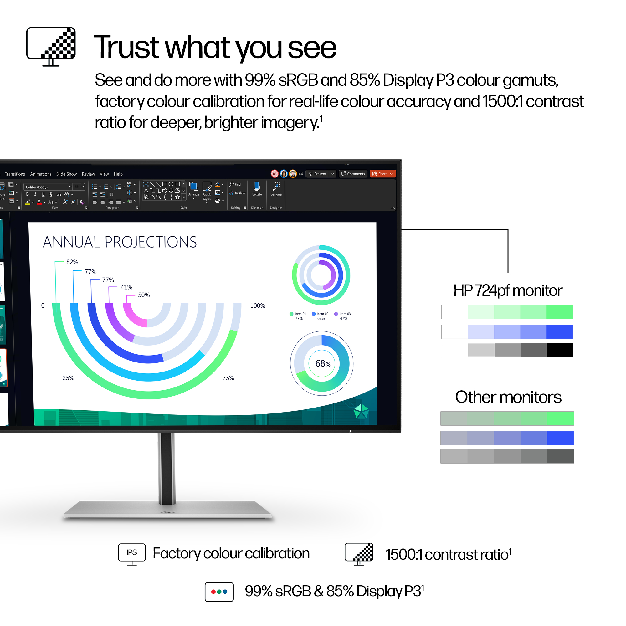 HP 23.8 8X530AA 720PF 7 PRO FHD 1920 x 1080 1xHDMI 1xDP MONITOR - 6