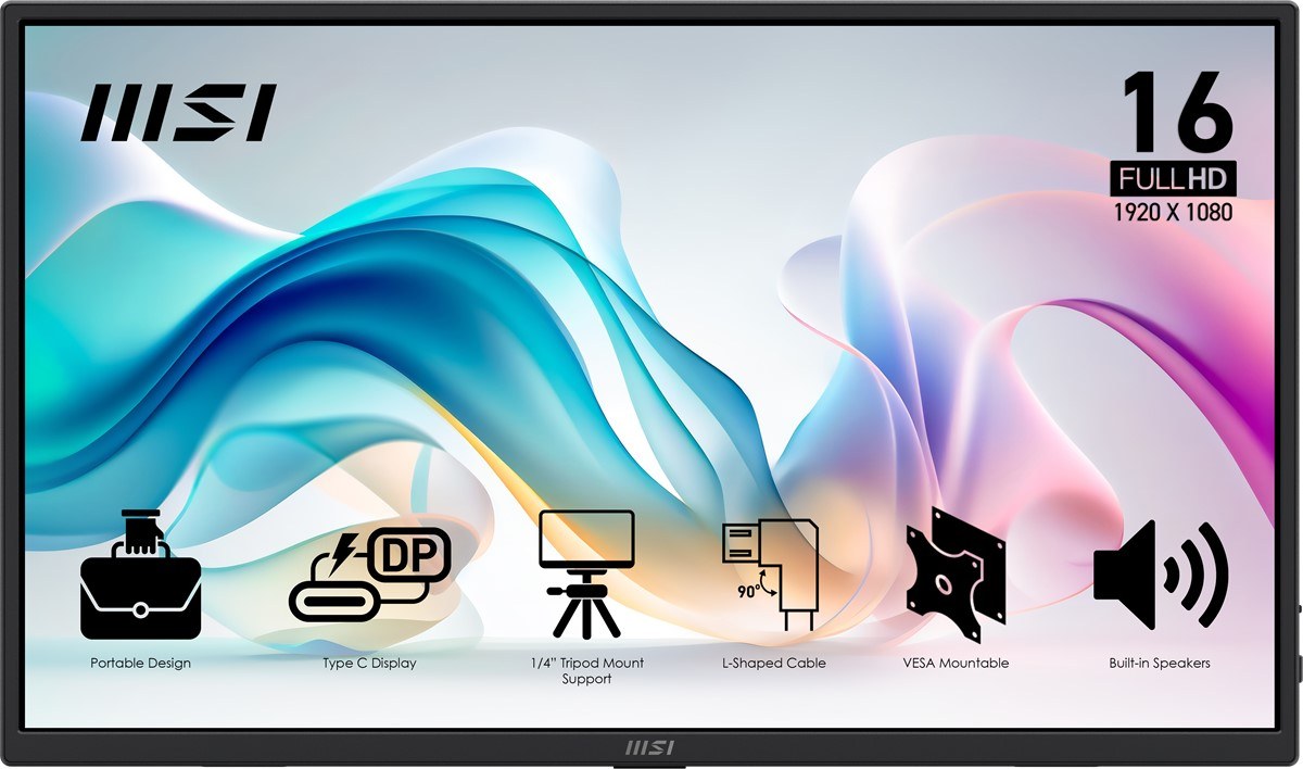 MSI 15.6 PRO MP165 E6 1920x1080 (FHD) 16:9 FLAT IPS 60HZ 4MS PORTATIF MONITOR - 2