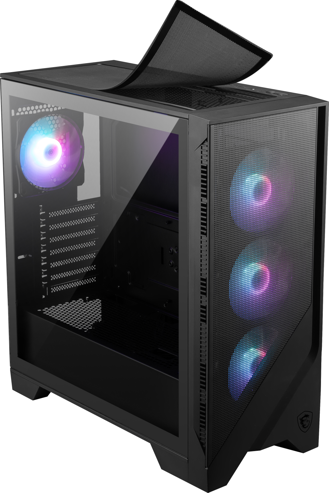 MSI MAG FORGE 321R AIRFLOW TEMPERLİ CAM 4X120MM ARGB FAN TYPE C FRONT ATX GAMİNG BİLGİSAYAR KASASI - 3