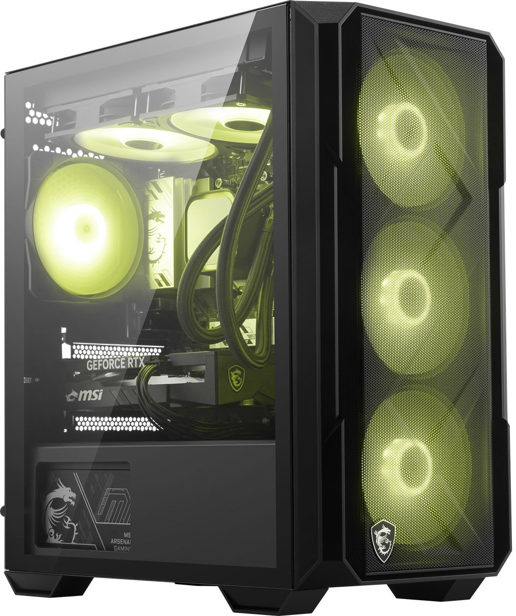 MSI MAG FORGE M120R AIRFLOW TEMPERLİ CAM 3X120MM 1X120MM ARGB FAN MATX GAMİNG BİLGİSAYAR KASASI - 5