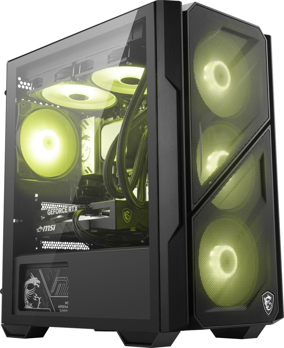 MSI MAG FORGE M110R AIRFLOW TEMPERLİ CAM 3X120MM 1X120MM ARGB FAN MATX GAMİNG BİLGİSAYAR KASASI - 7