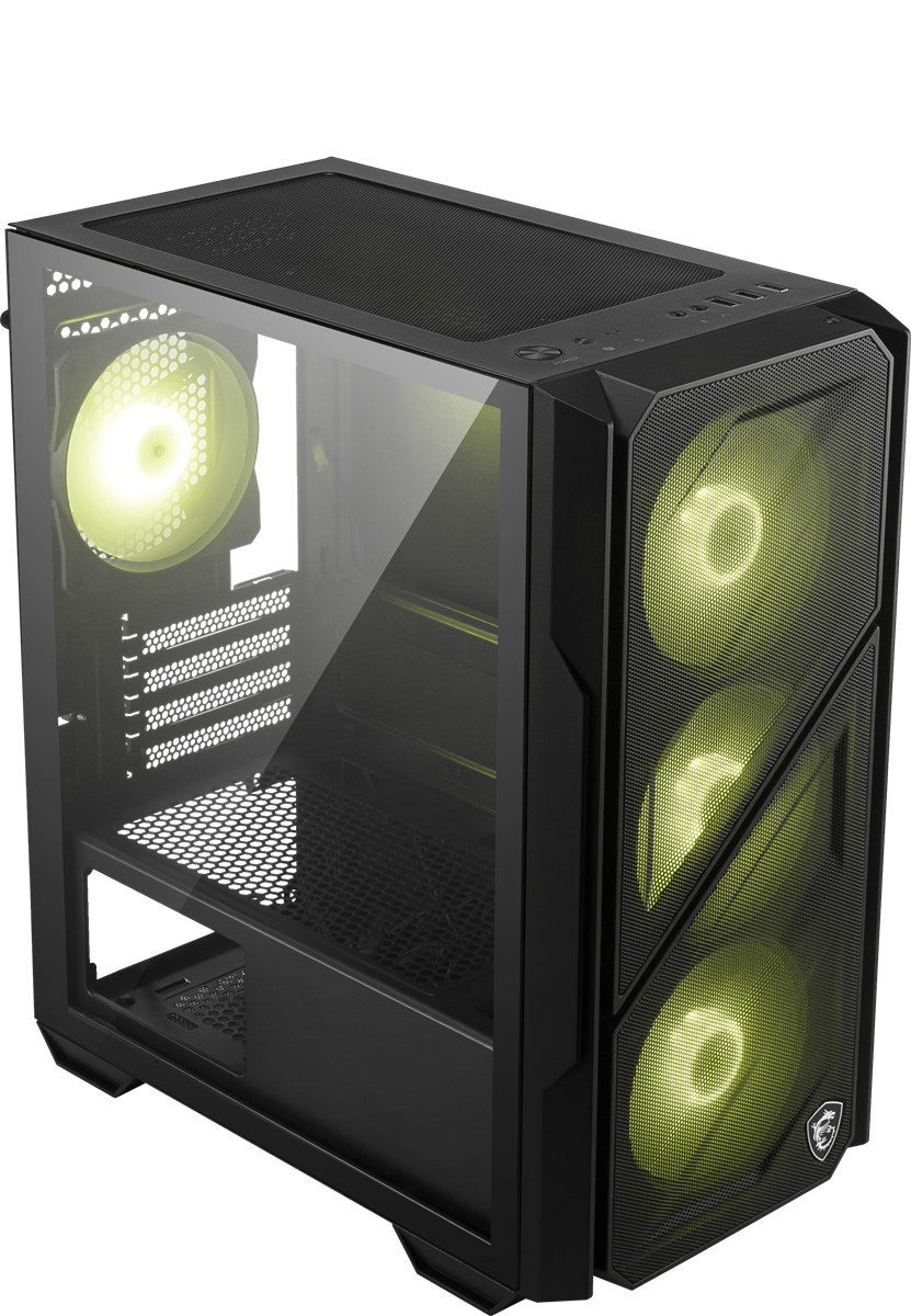 MSI MAG FORGE M110R AIRFLOW TEMPERLİ CAM 3X120MM 1X120MM ARGB FAN MATX GAMİNG BİLGİSAYAR KASASI - 2