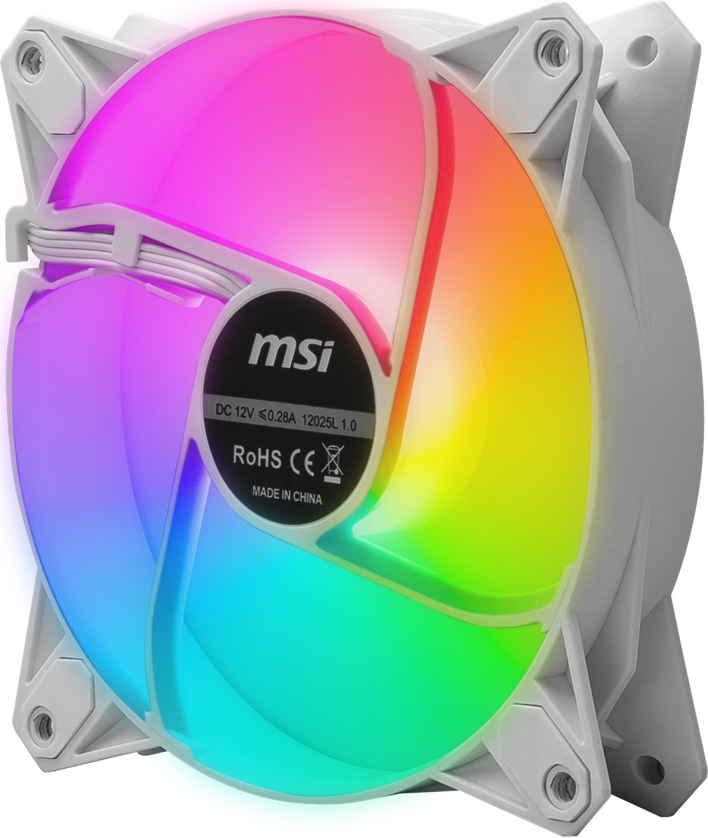 MSI MAG F120 ARGB WHITE-3RW ARGB 120MM BEYAZ 3’LÜ REVERSE KASA FANI - 5