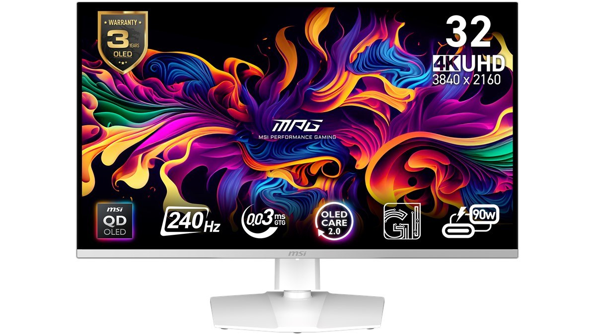 MSI 31.5 MPG 321URXW QD-OLED 3840x2160 (UHD) 16:9 FLAT QD-OLED 240HZ 0.03MS G-SYNC COMPATIBLE BEYAZ GAMING MONITOR - 2