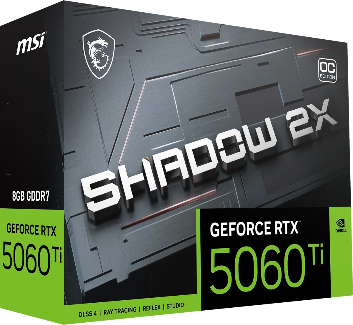 MSI VGA GEFORCE RTX 5060 TI 8G SHADOW 2X OC PLUS BULK RTX5060TI 8GB GDDR7 128B DX12 PCIE 5.0 X16 (3XDP 1XHDMI) - 4