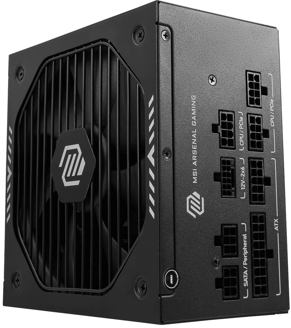 MSI PSU MAG A750GLS PCIE5 ATX V3.1 750W PCIE 5.1 READY 80+ GOLD POWER SUPPLY - 6