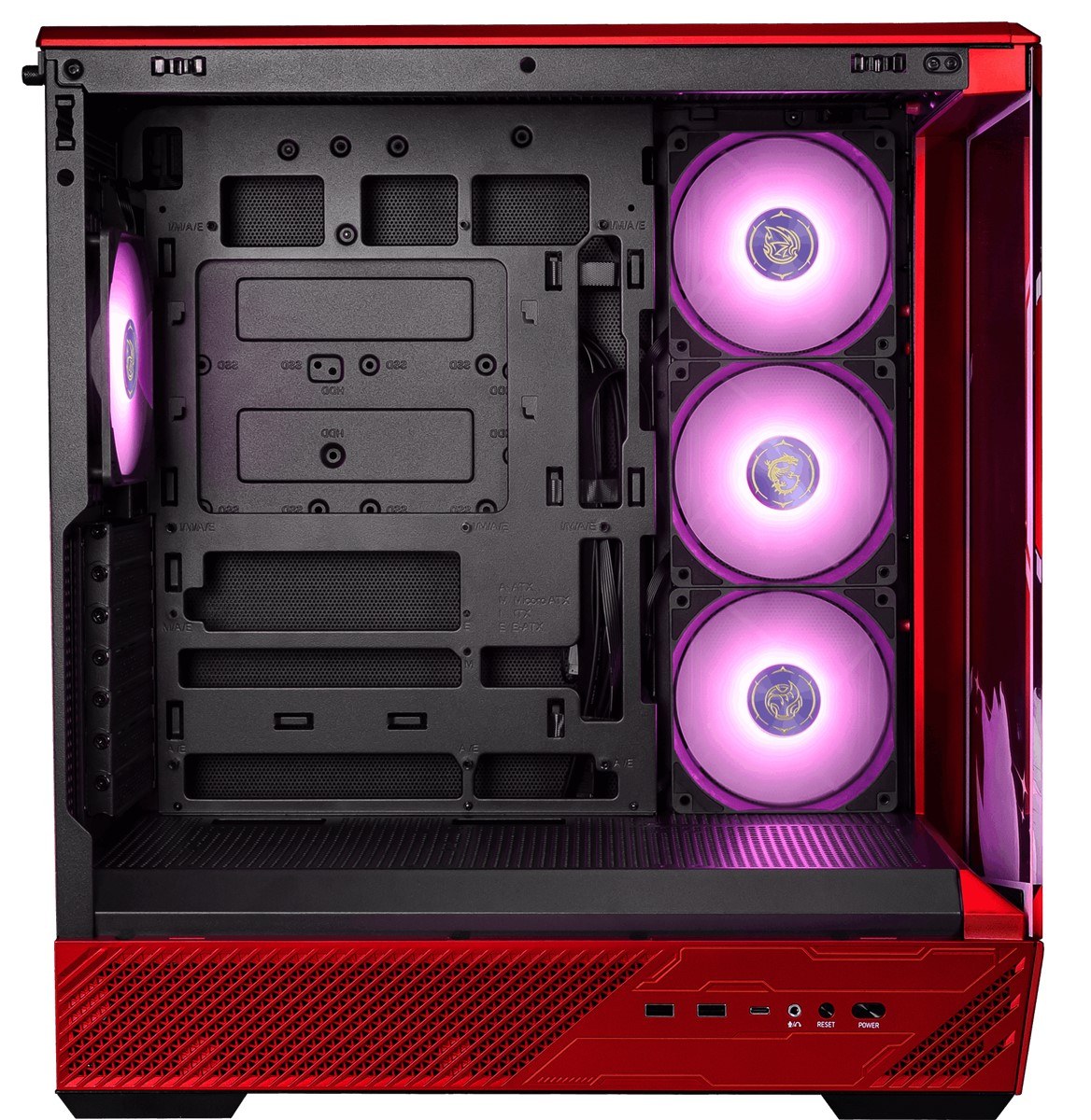 MSI PANO 130R MLG EDITION 3X120MM ARGB 1X120MM ARGB FAN ATX PANORAMİK GAMİNG BİLGİSAYAR KASASI - 8