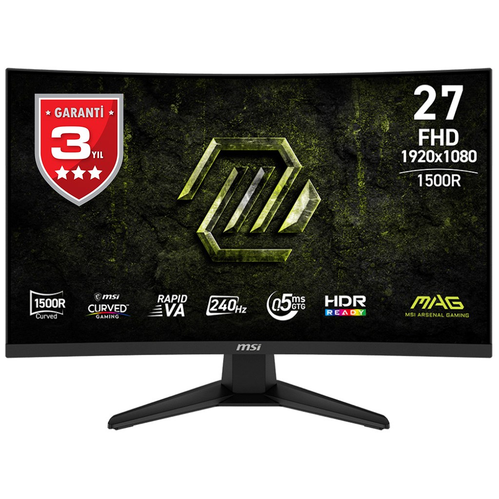 MSI 27 MAG 275CF X24 1920x1080 (FHD) 16:9 CURVE 1500R RAPID VA 240HZ 0.5MS (Min.) ADAPTIVE-SYNC GAMING MONITOR - 2