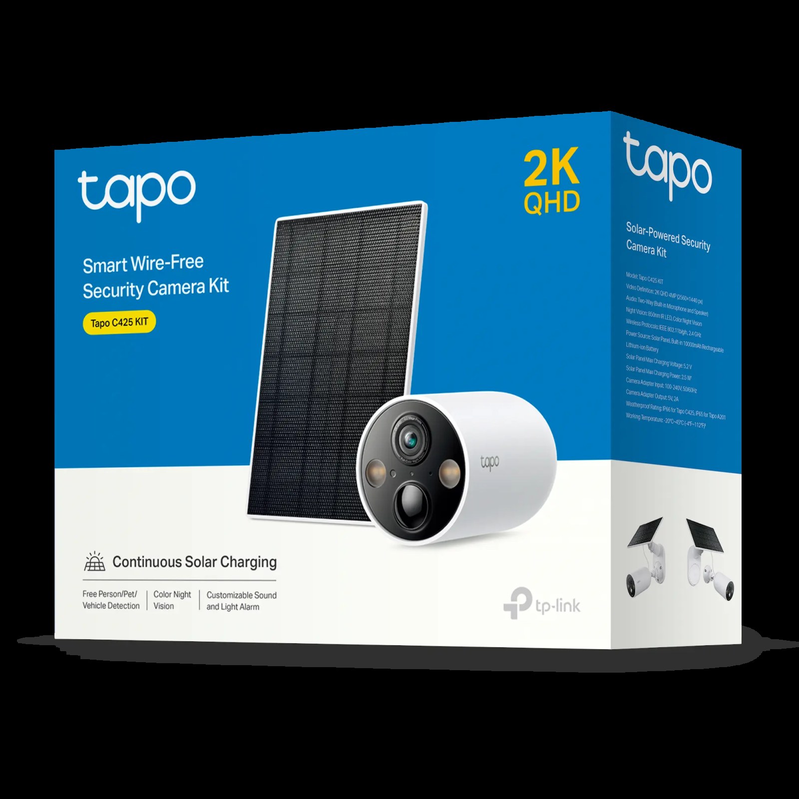 TP-LINK TAPO C425 KIT GUNES ENERJILI GUVENLIK KAMERA KITI
