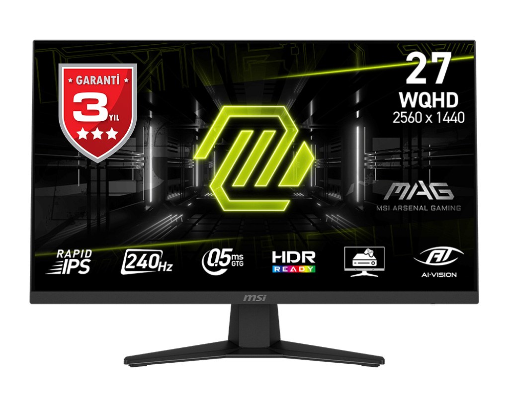 MSI 27 MAG 274QF X24 2560x1440 (WQHD) 16:9 FLAT RAPID IPS 240HZ 0.5MS (Min.) FREESYNC PREMIUM GAMING MONITOR - 2