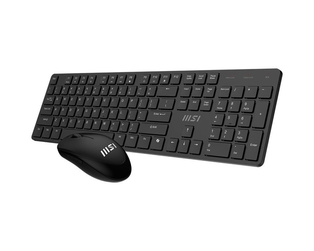 MSI GG FORGE K200 W COMBO TR 2.4GHz WIRELESS, 600mAH Lithium battery. Mouse; Pixart Optical Sensor, 1600 DPI - 2