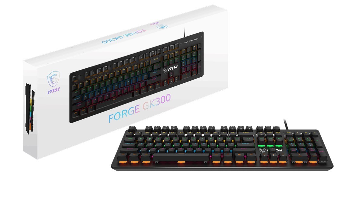 MSI GG FORGE GK300 RED TR GAMING KEYBOARD MEKANİK RED SWITCH RGB BACKLIGHT - 6