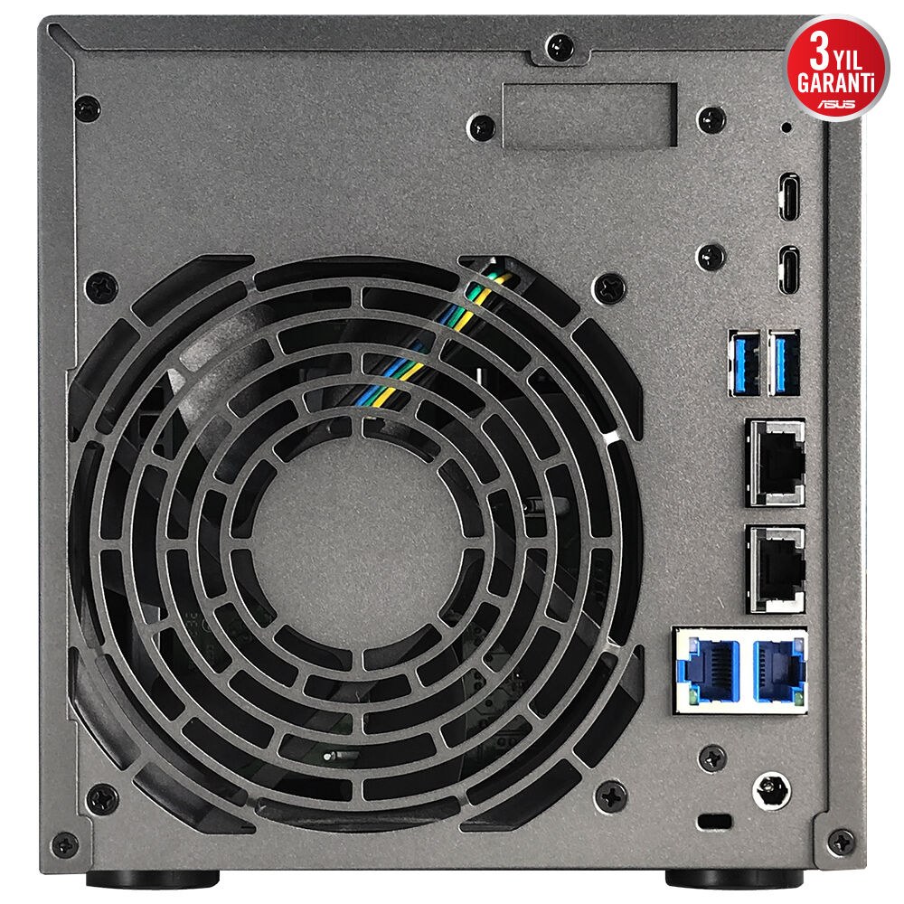 ASUSTOR AS6804T AMD RYZEN V3C14 4 YUVALI 16 GB DDR5 ECC 64GB RAM DESTEĞİ M2 x4 5GBE x2 10GBE x2 USB 4 x2 USB 3 x3 PCIe x1 - 4